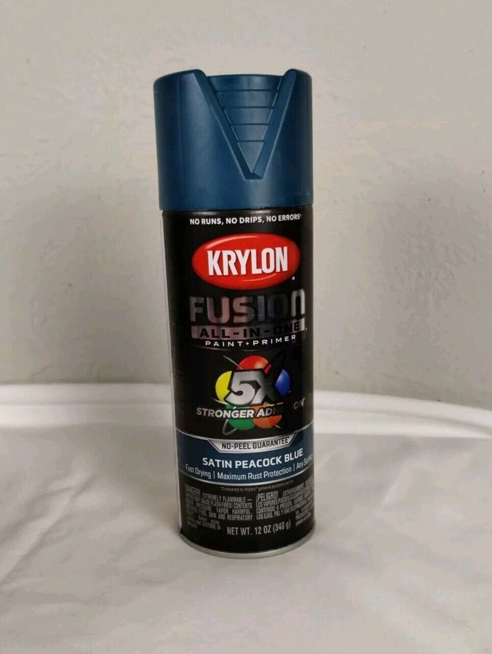 Krylon Fusion All-In-One Spray Paint & Primer Satin Peacock Blue - 12oz